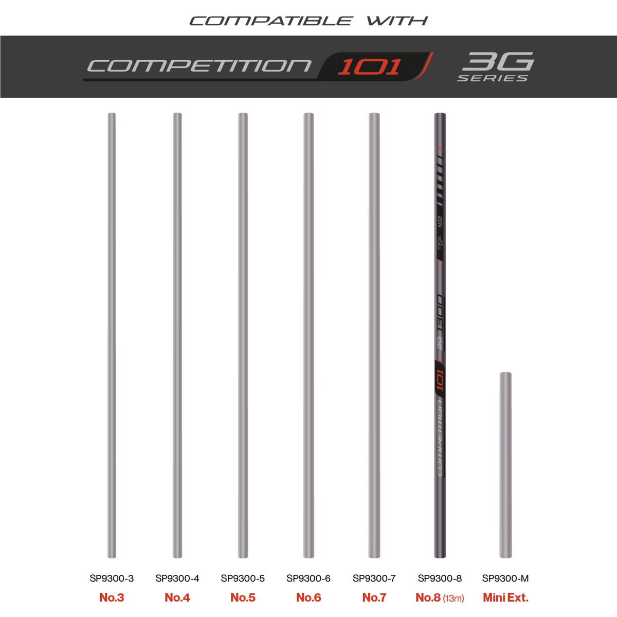 TKS 101 3G Series Number 8 Section 13.0m  Pole Section  MAP Fishing