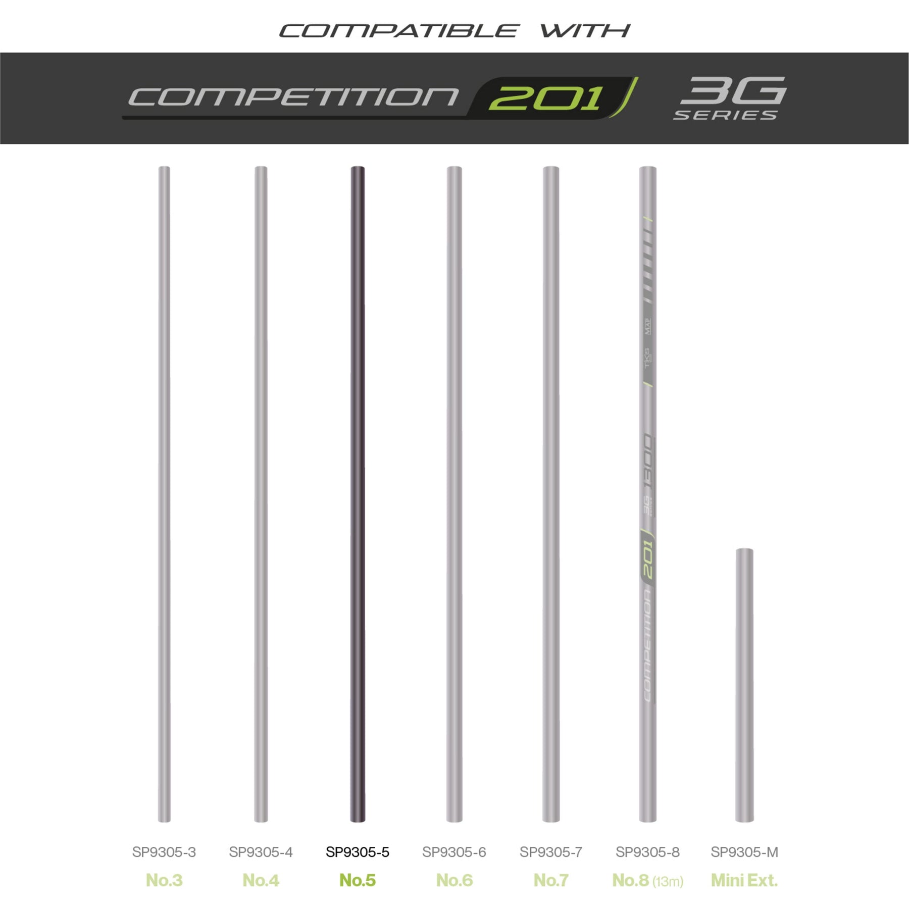 TKS 201 3G Series Number 5 Section  Pole Section  MAP Fishing