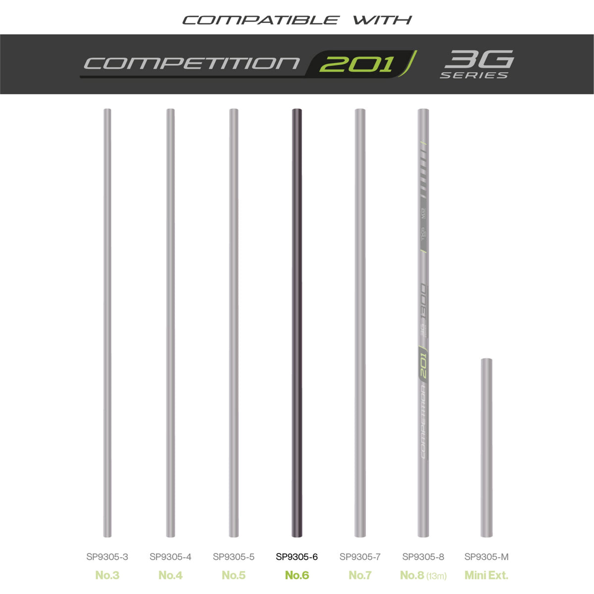 TKS 201 3G Series Number 6 Section  Pole Section  MAP Fishing