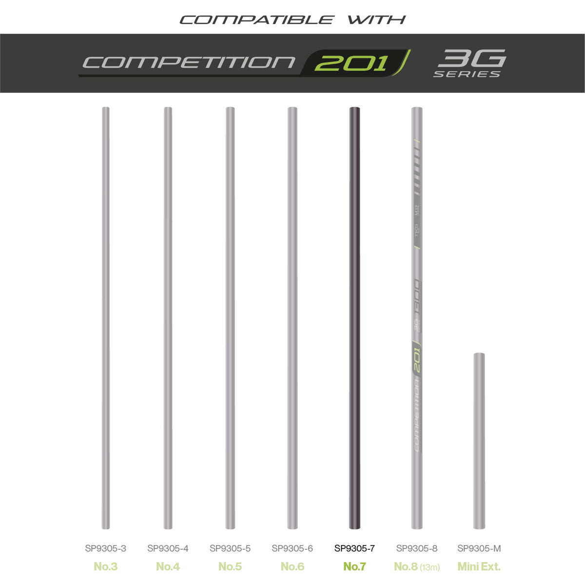 TKS 201 3G Series Number 7 Section  Pole Section  MAP Fishing