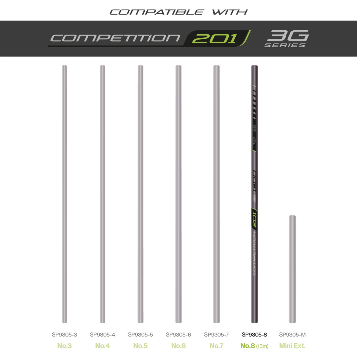 TKS 201 3G Series Number 8 Section 13.0m  Pole Section  MAP Fishing