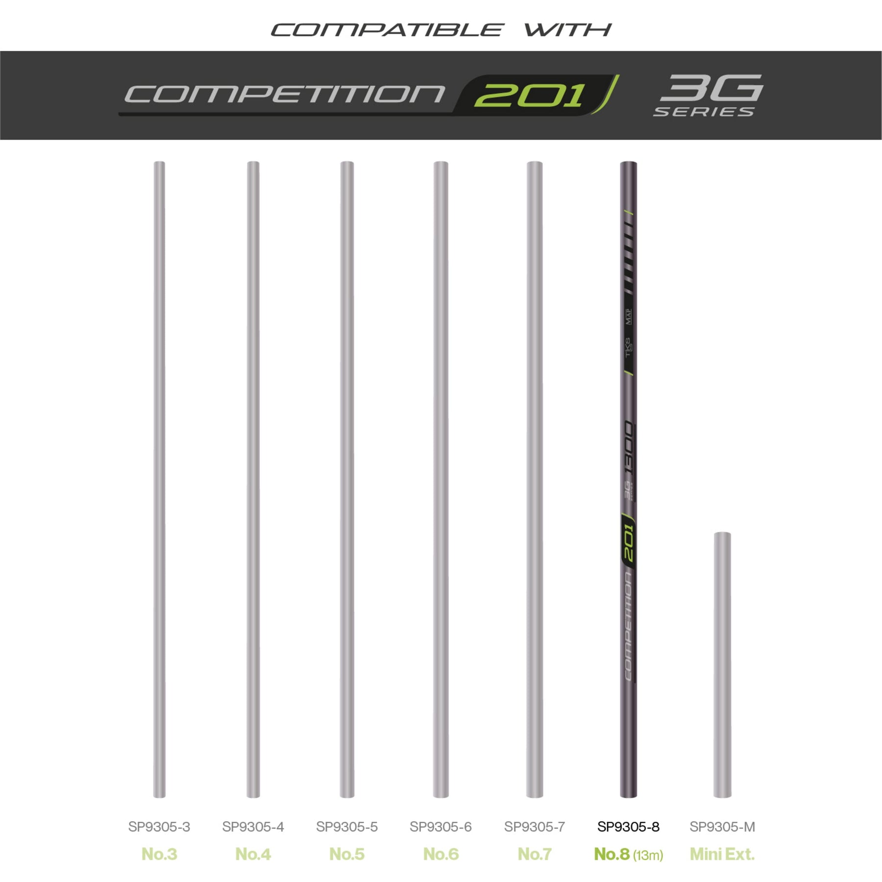 TKS 201 3G Series Number 8 Section 13.0m  Pole Section  MAP Fishing