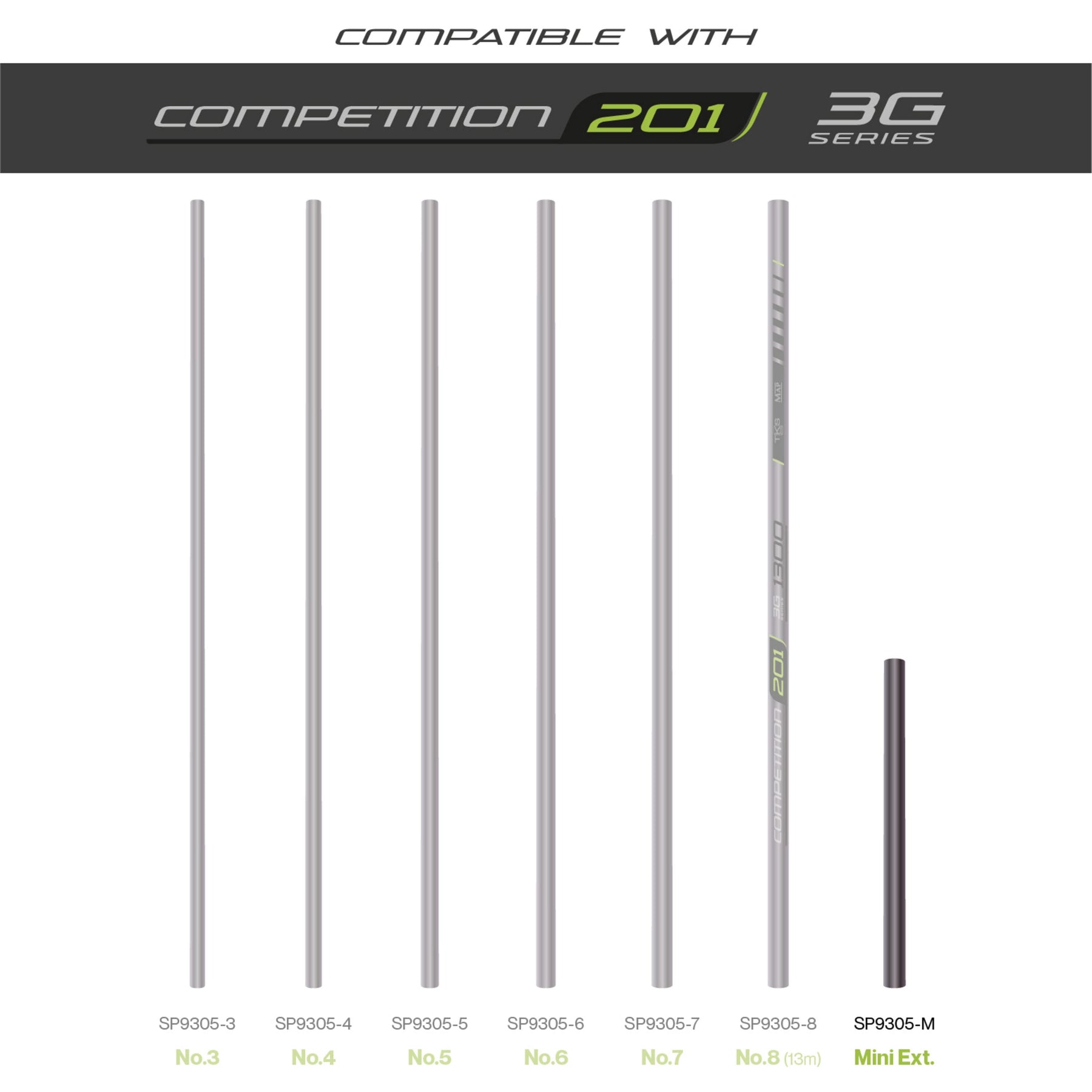 TKS 201 3G Series Reinforced Mini Ext  Pole Section  MAP Fishing