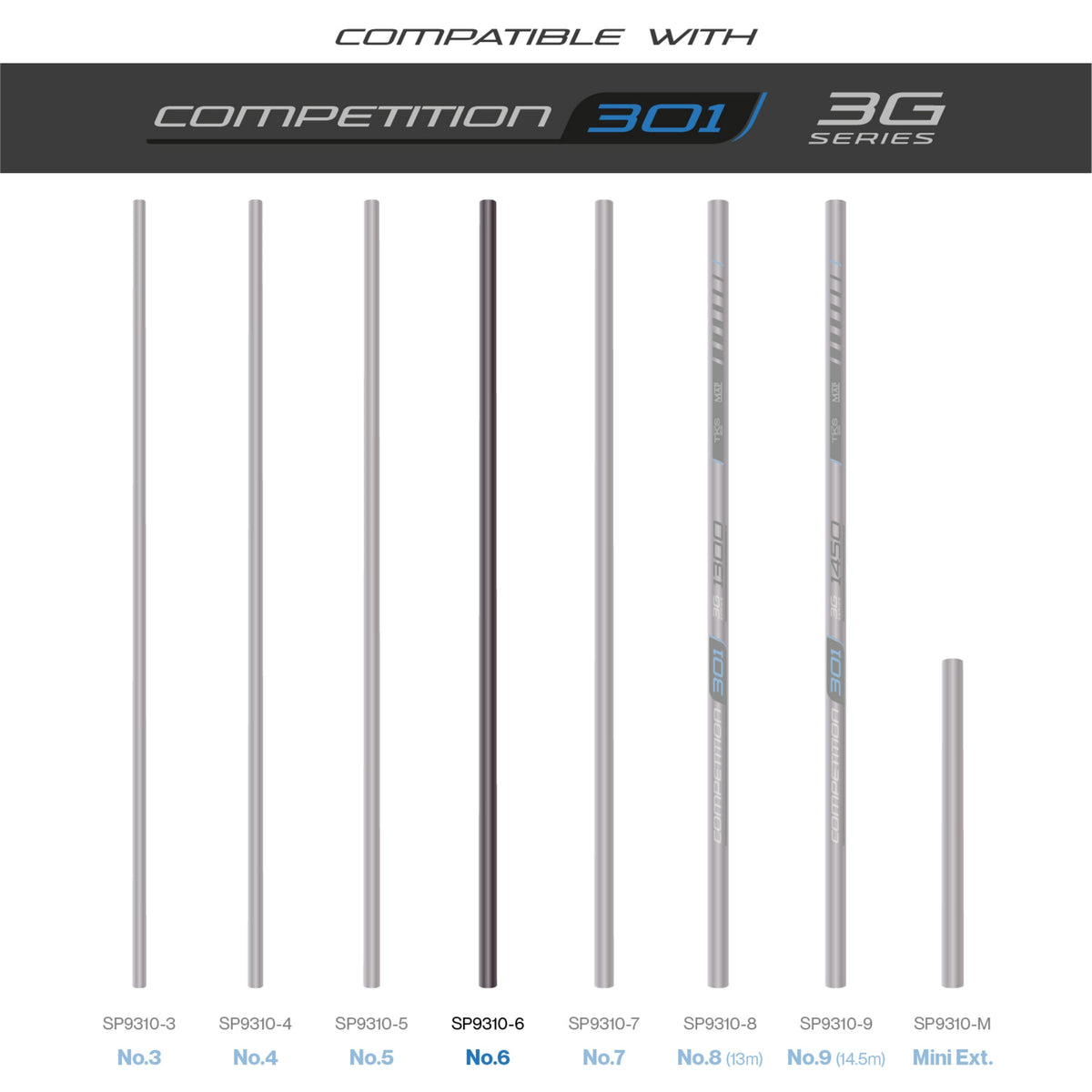 TKS 301 3G Series Number 6 Section  Pole Section  MAP Fishing