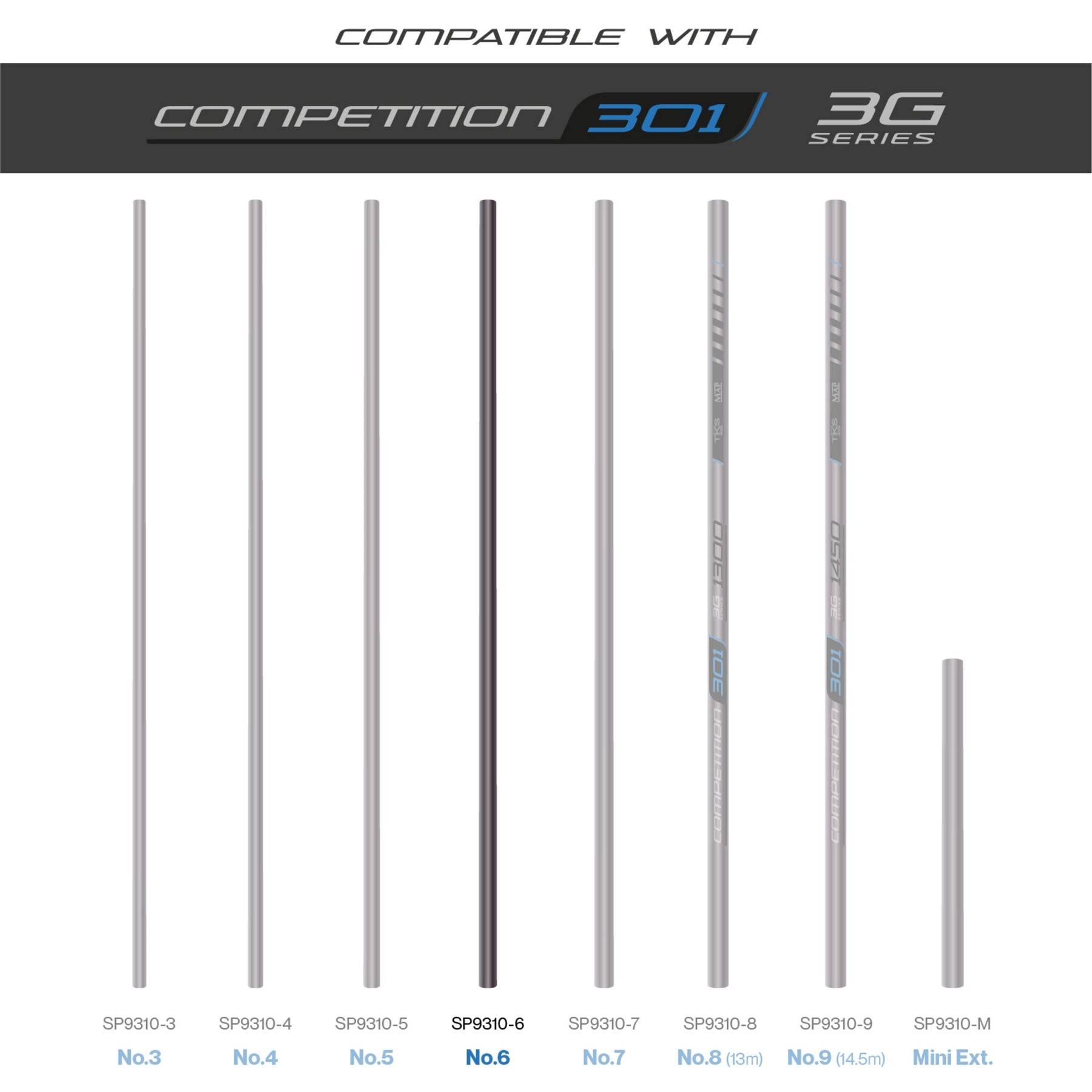 TKS 301 3G Series Number 6 Section  Pole Section  MAP Fishing