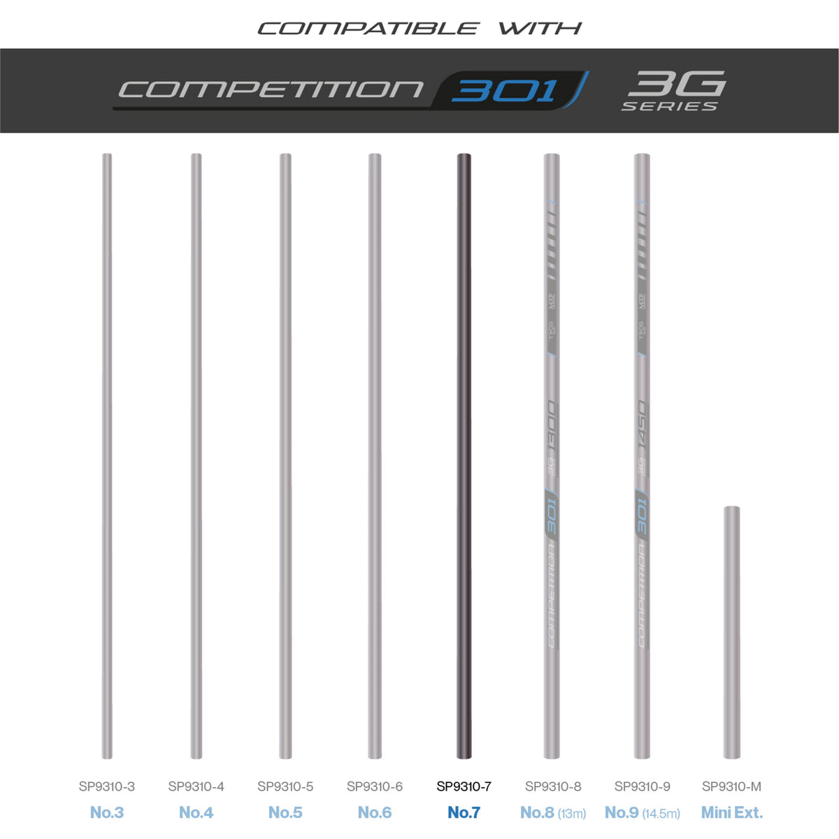TKS 301 3G Series Number 7 Section  Pole Section  MAP Fishing