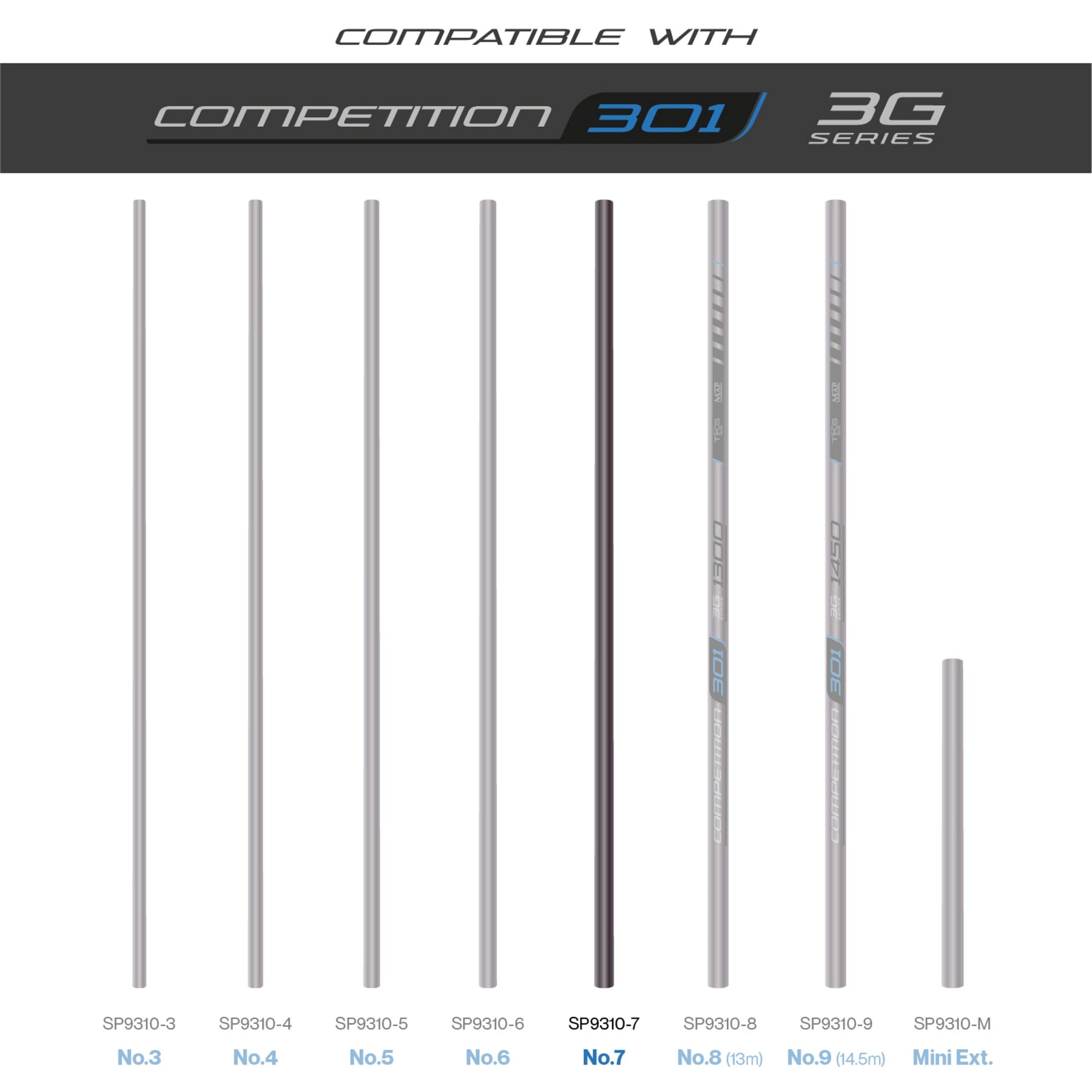 TKS 301 3G Series Number 7 Section  Pole Section  MAP Fishing