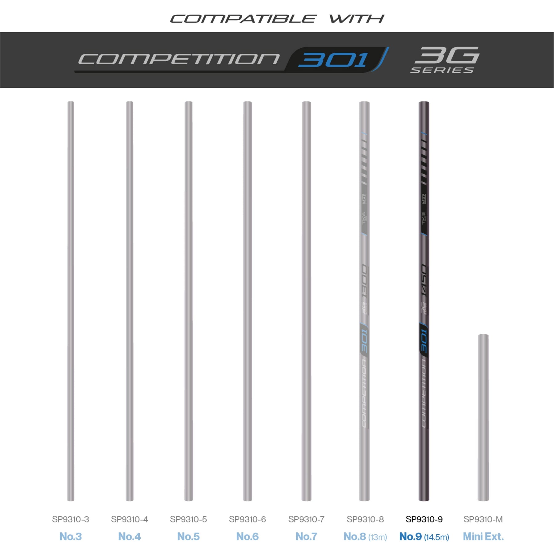TKS 301 3G Series Number 9 Section 14.5m  Pole Section  MAP Fishing