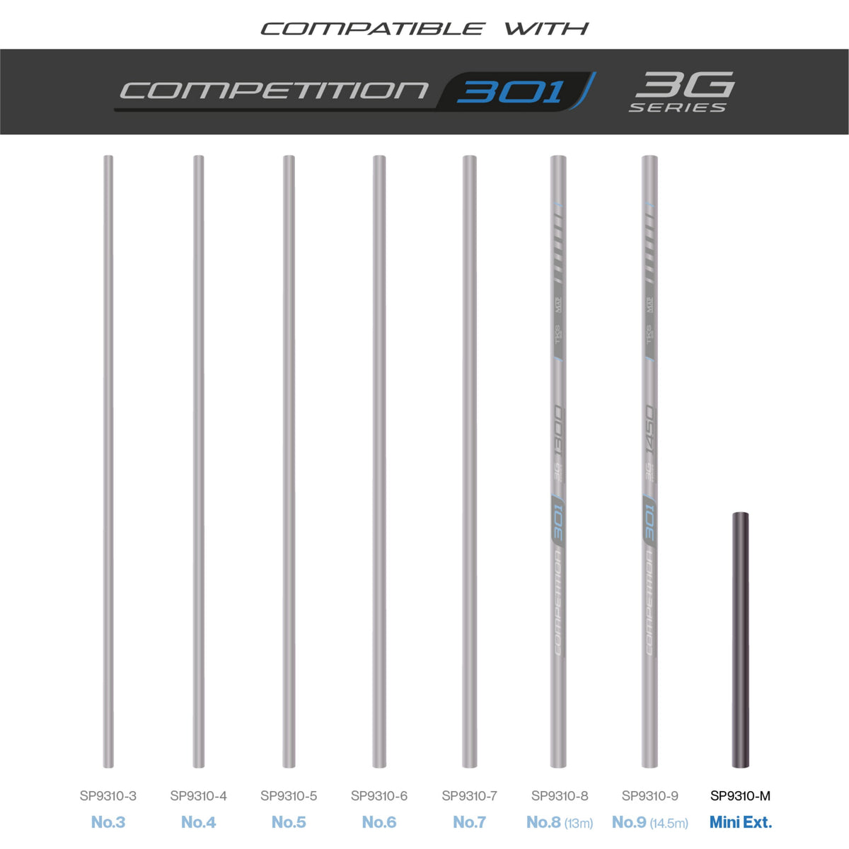 TKS 301 3G Series Reinforced Mini Ext  Pole Section  MAP Fishing
