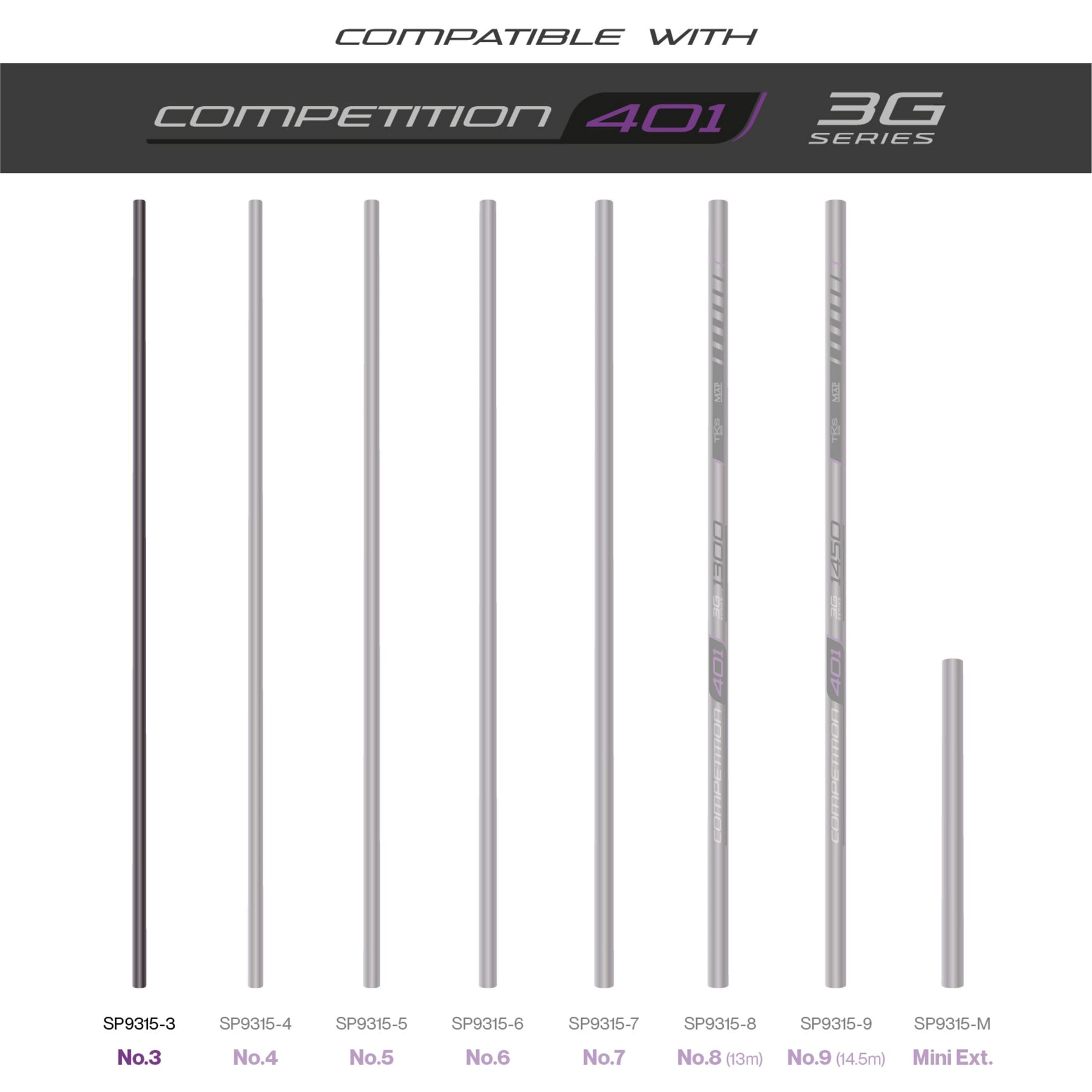 TKS 401 3G Series Number 3 Section  Pole Section  MAP Fishing