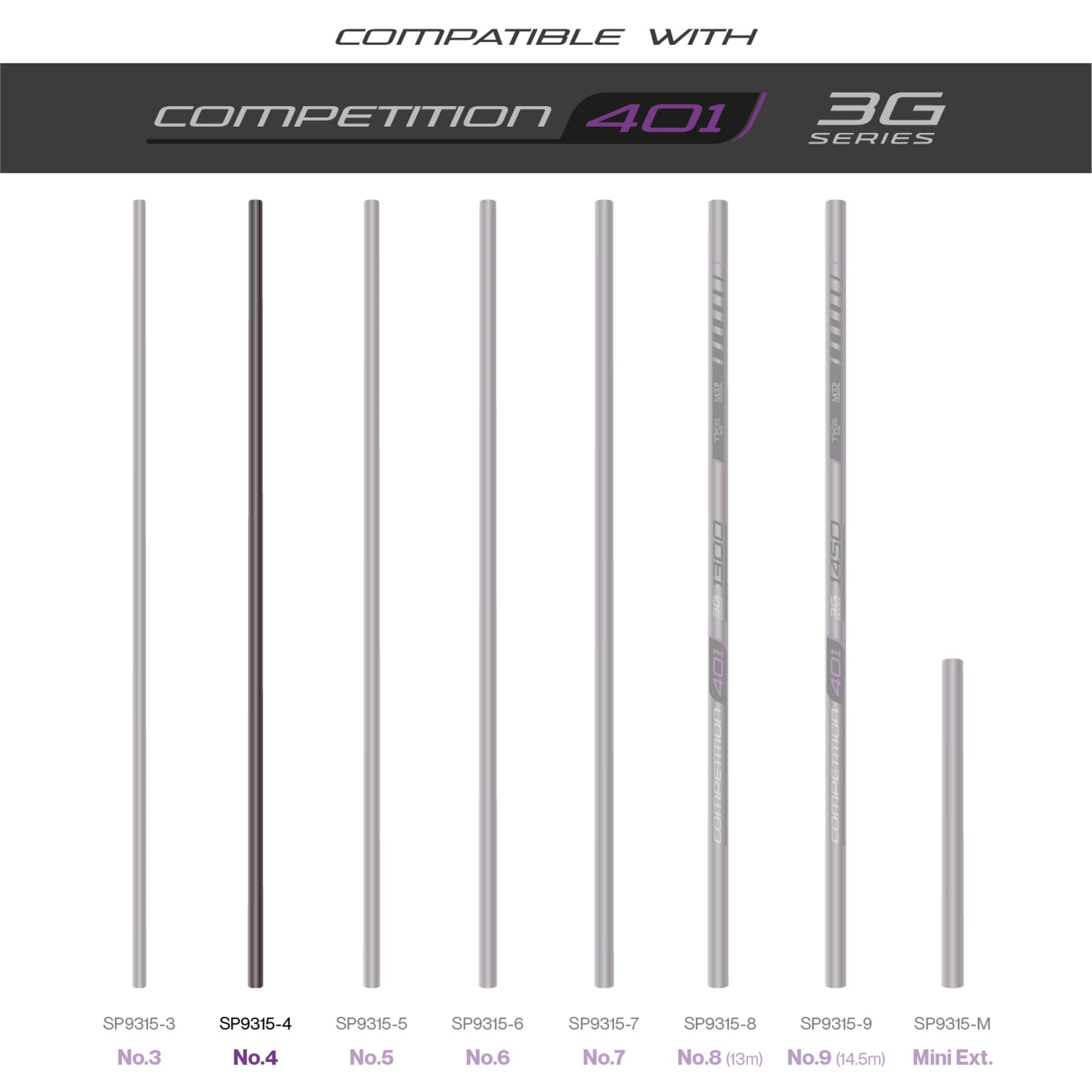 TKS 401 3G Series Number 4 Section  Pole Section  MAP Fishing