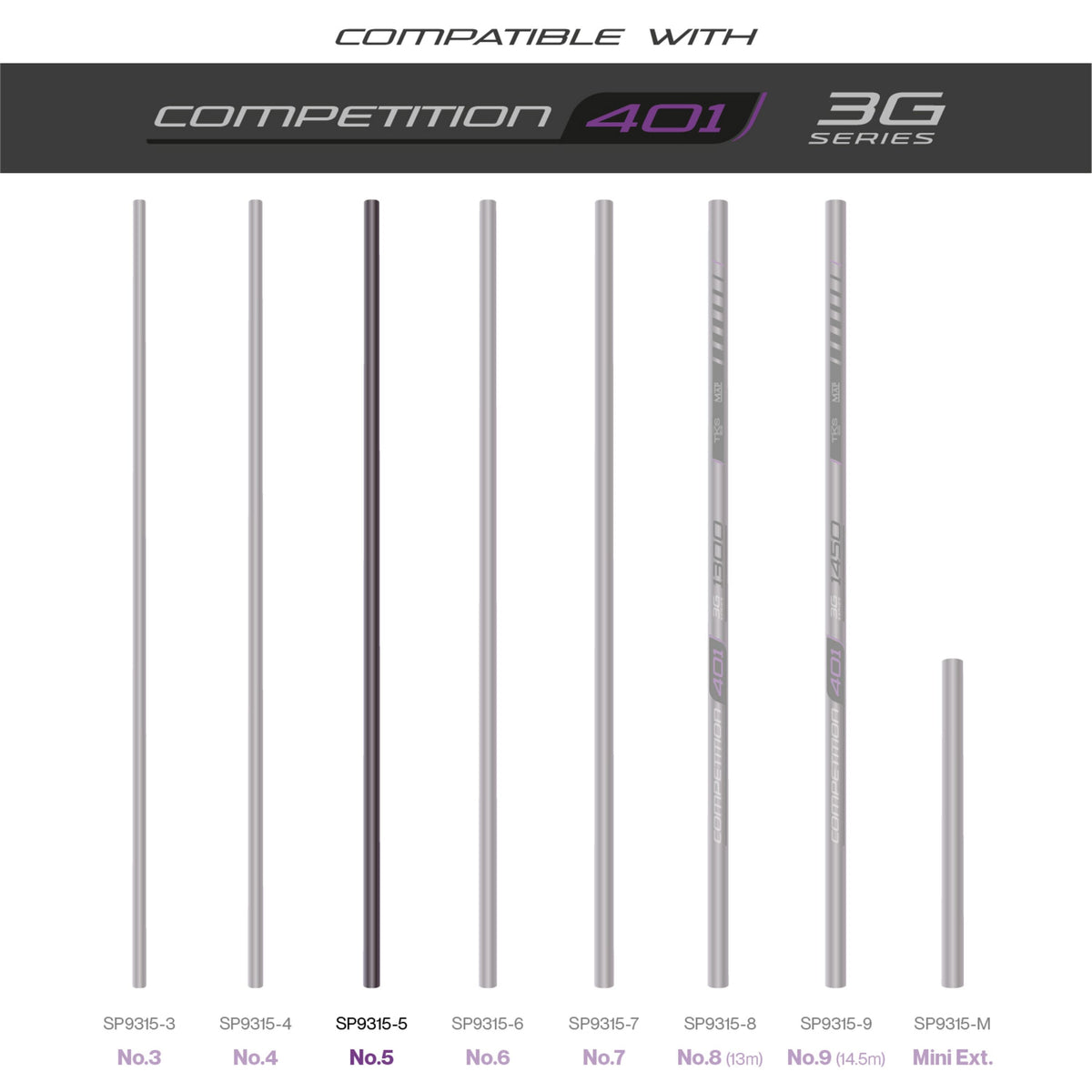 TKS 401 3G Series Number 5 Section  Pole Section  MAP Fishing
