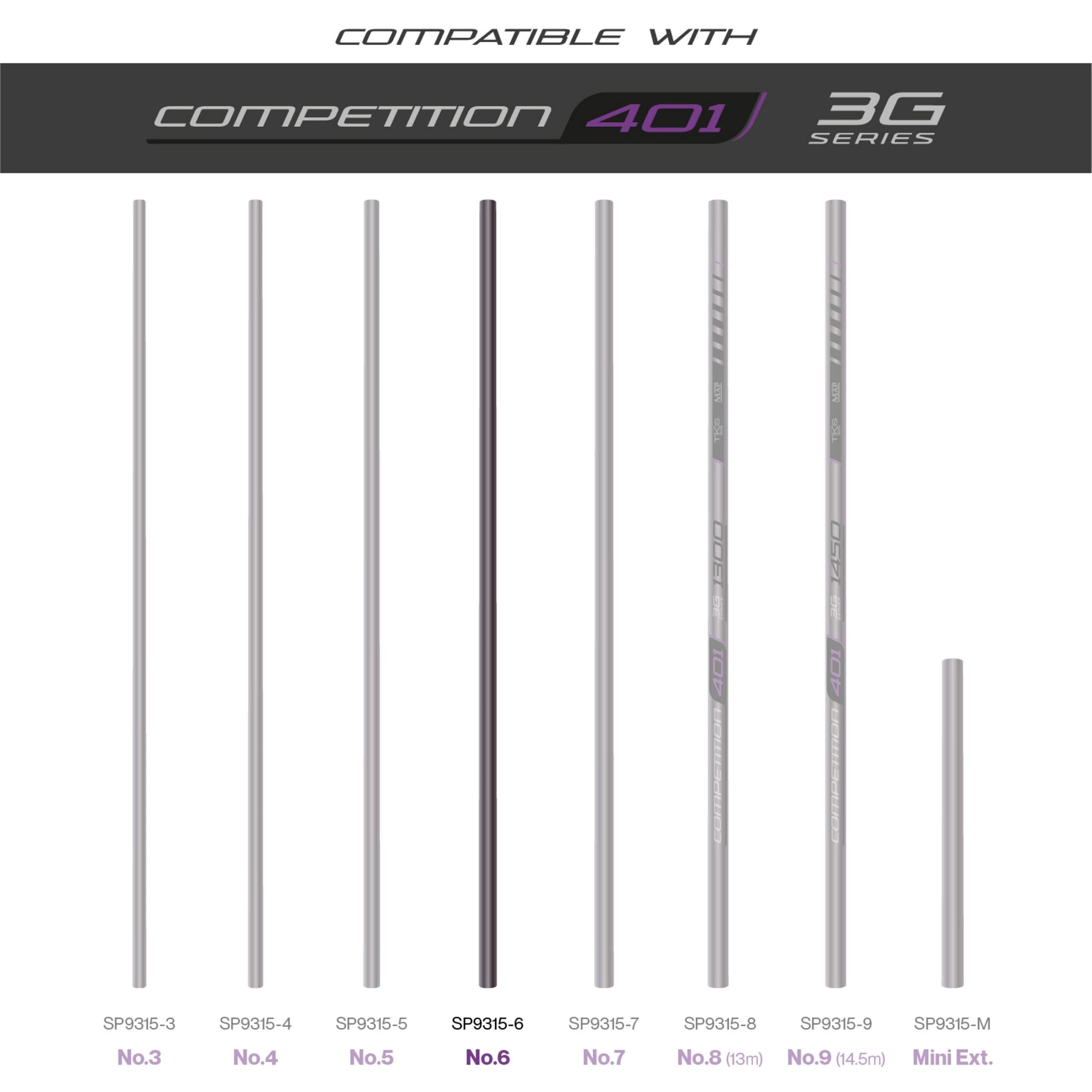 TKS 401 3G Series Number 6 Section  Pole Section  MAP Fishing