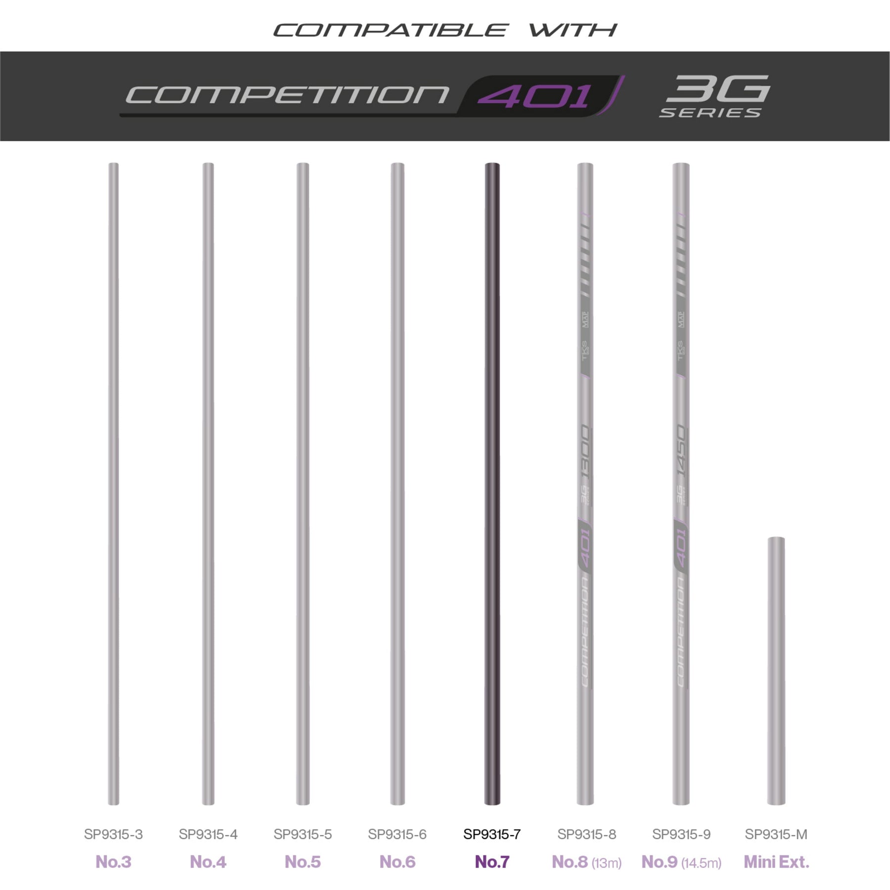 TKS 401 3G Series Number 7 Section  Pole Section  MAP Fishing