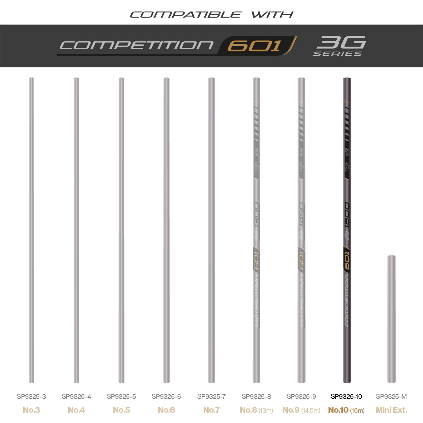 TKS 601 3G Series Number 10 Section 16.0m  Pole Section  MAP Fishing