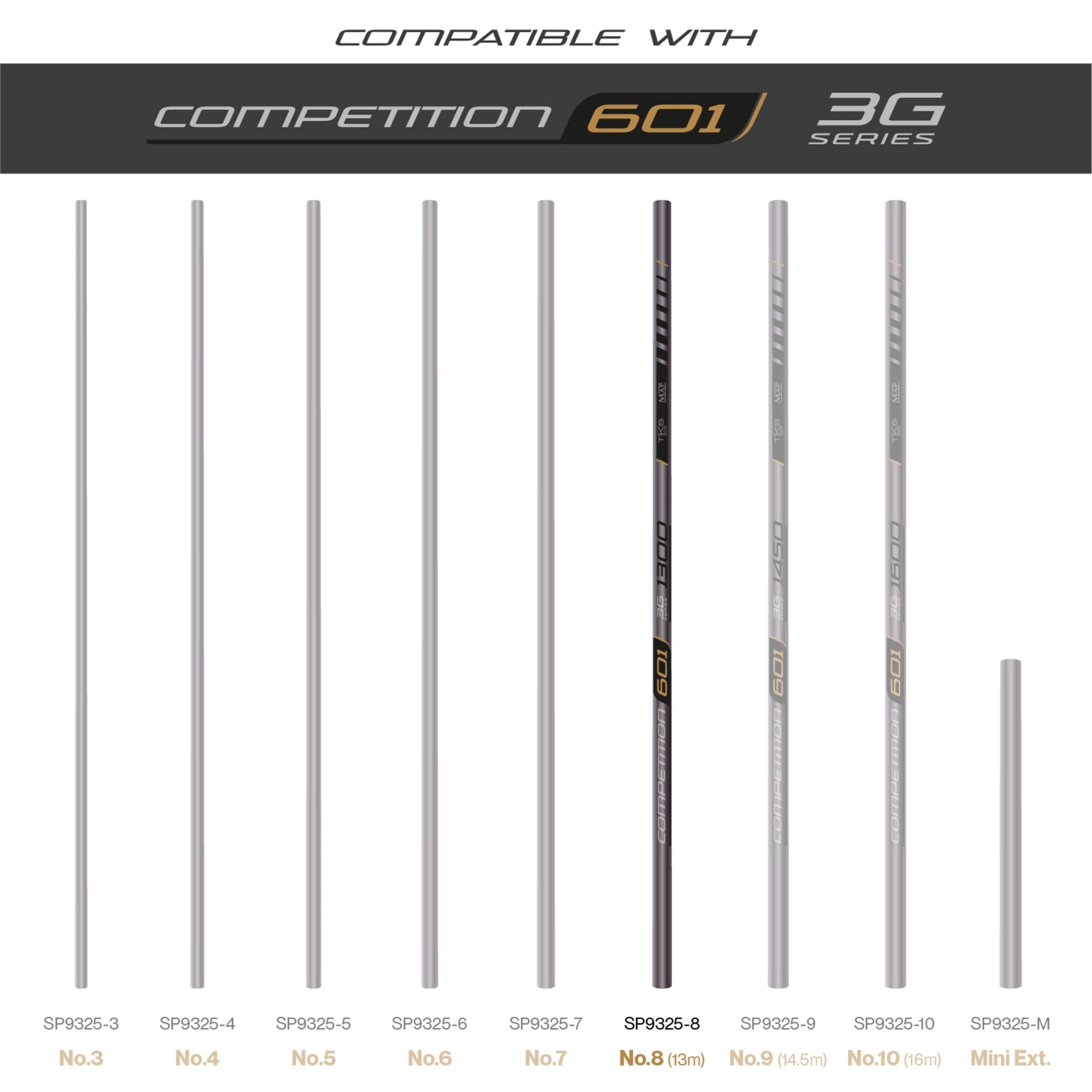 TKS 601 3G Series Number 8 Section 13.0m  Pole Section  MAP Fishing