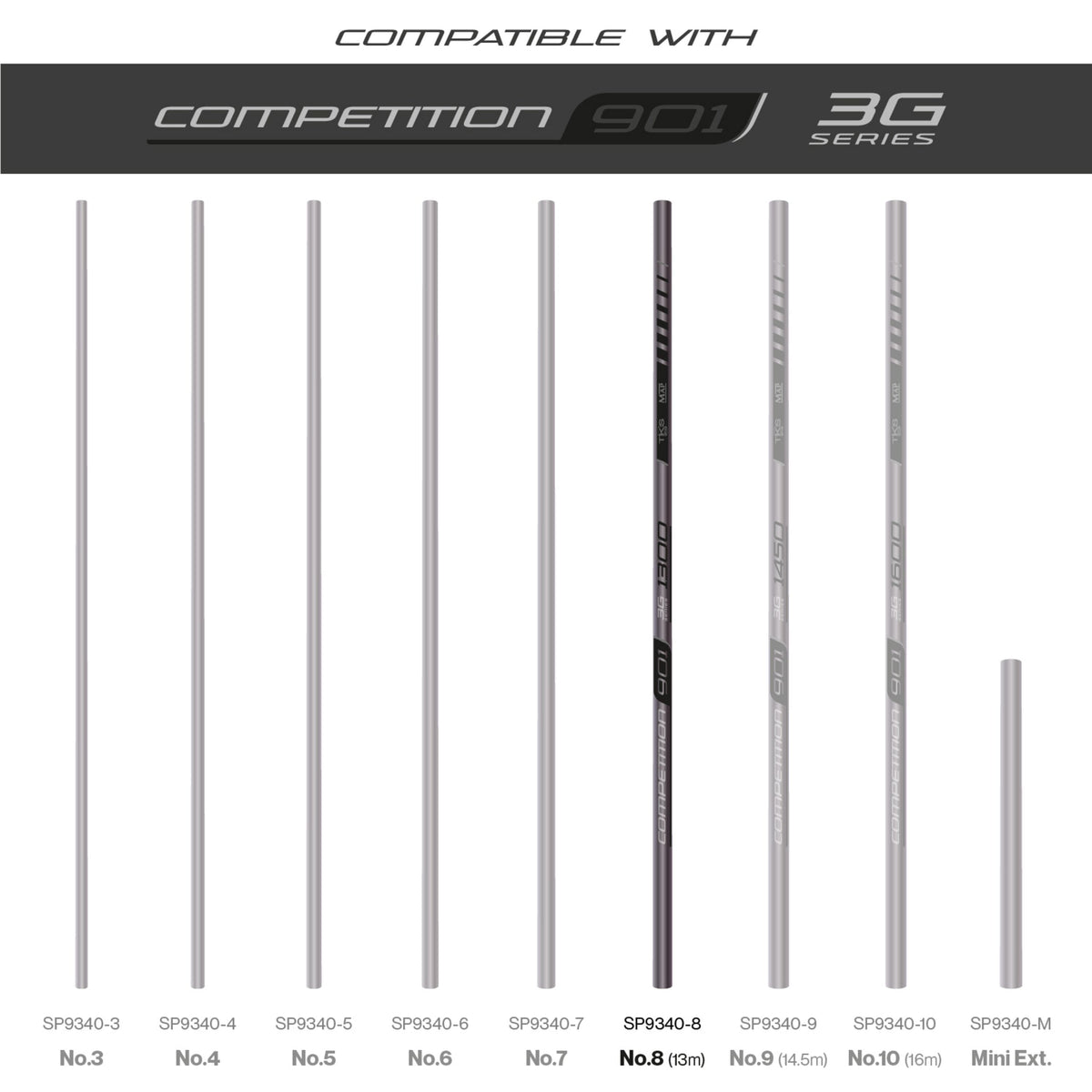 TKS 901 3G Series Number 8 Section 13.0m  Pole Section  MAP Fishing
