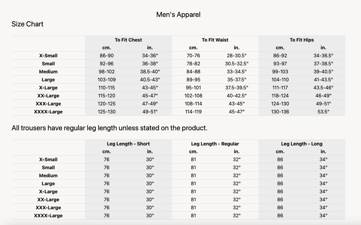Size Guide