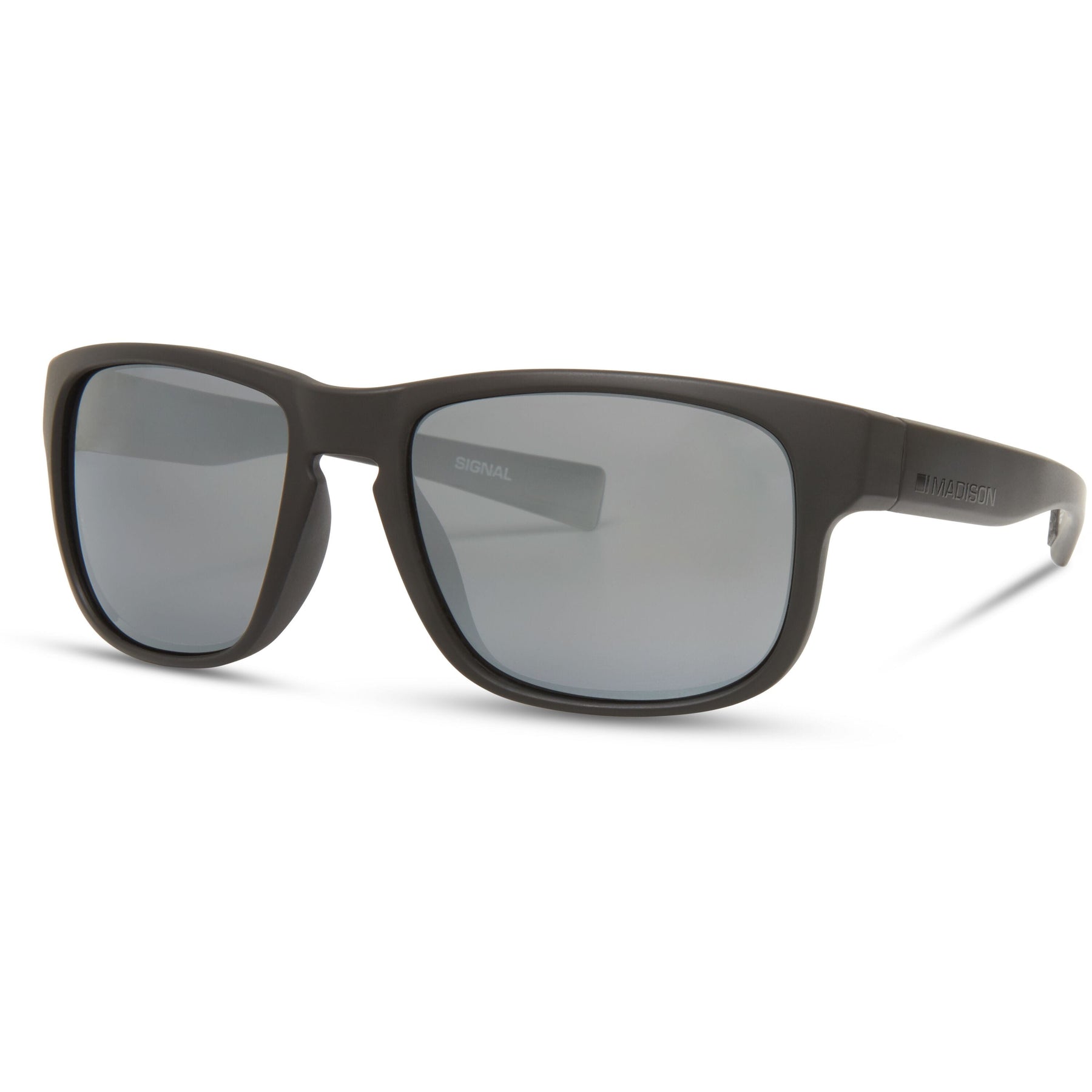 Signal Matt Black Sunglasses - 3 Polarised Lens Pack-Silver Mirror/Bronze/Yellow  Sunglasses  MAP Fishing
