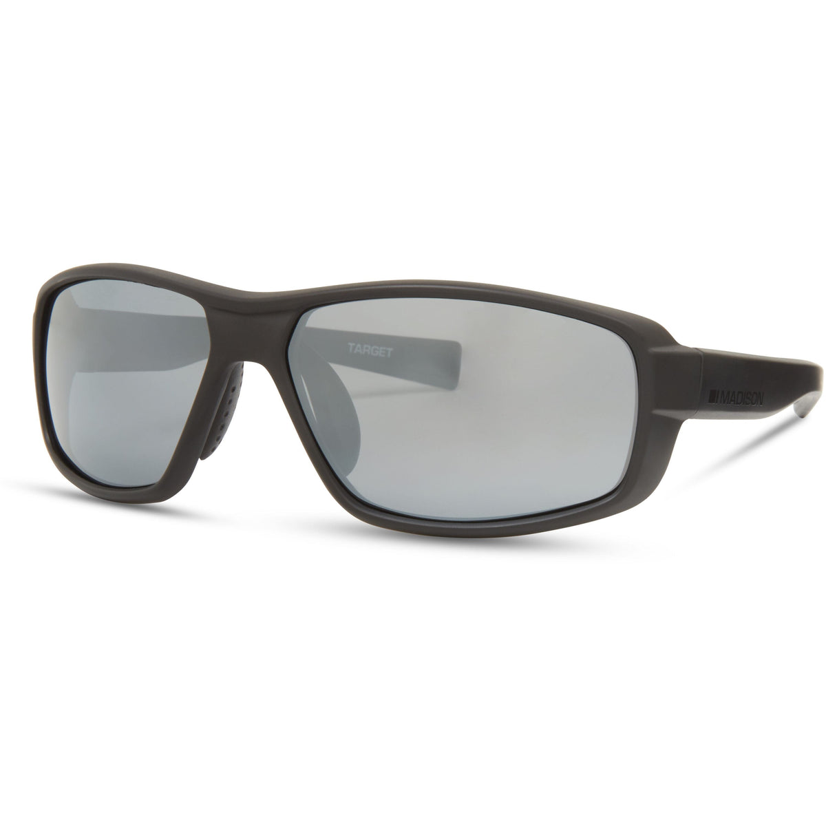Target Matt Black Sunglasses - 3 Polarised Lens Pack-Silver Mirror/Bronze/Yellow  Sunglasses  MAP Fishing