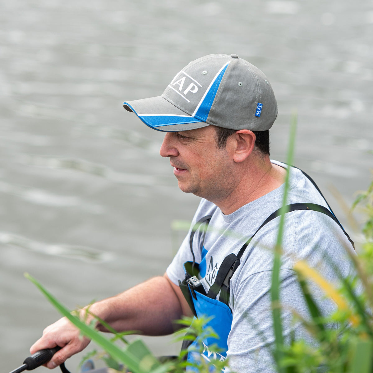 Baseball Cap Grey / Blue  Caps  MAP Fishing