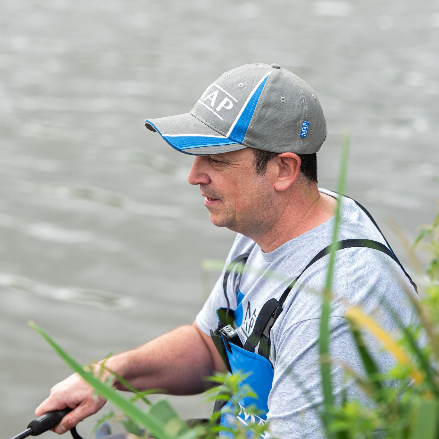 Baseball Cap Grey / Blue  Caps  MAP Fishing
